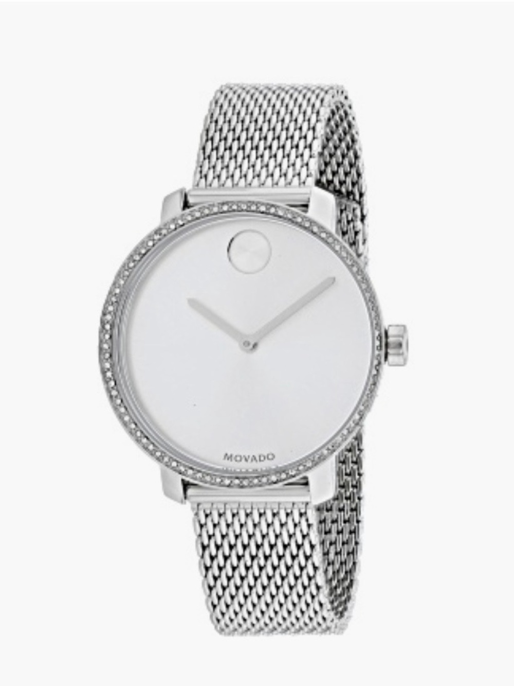 NWT Movado Bold 34mm Stainless Steel Bracelet Quartz Watch